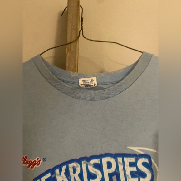 Vintage Rice Krispies Treats Kellogg’s Promo Baby Blue T-Shirt Size X-Large - Picture 2 of 6